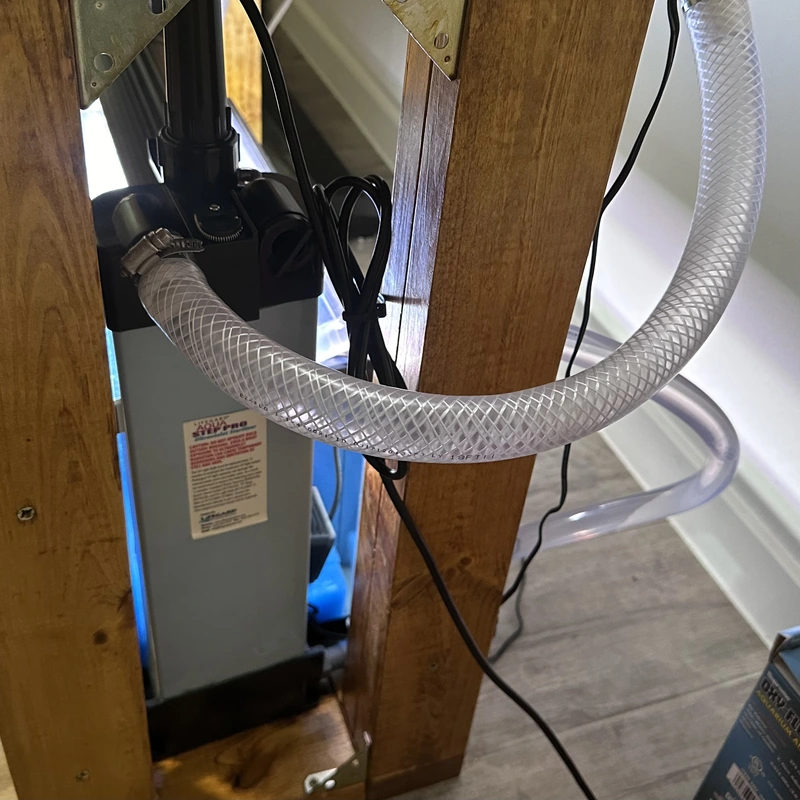 uvc sterilizer installed next to the sump
