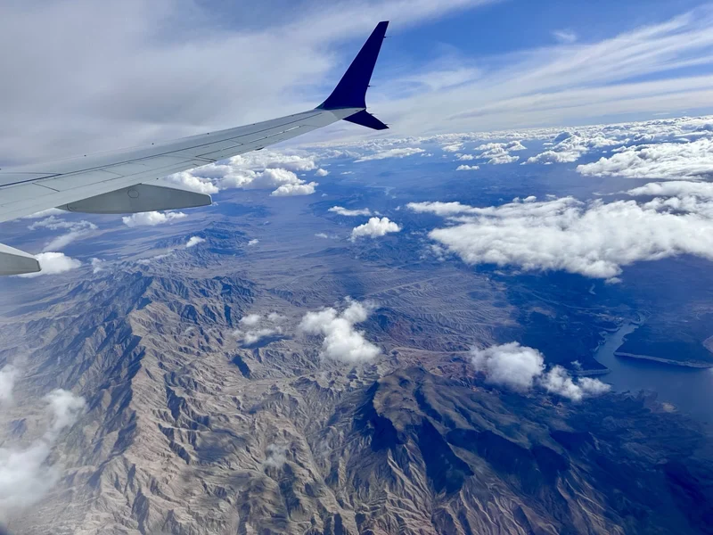 hoover dam aerial from plane